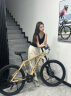 凤凰（Phoenix）上海凤凰山地车自行车男士女式学生成人变速宽胎越野公路赛单车 MT3沙漠黄铝合金辐条轮 24寸适合（150cm-170cm） 21速禧玛诺转把变速 实拍图