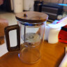叁坤 加厚玻璃飘逸杯泡茶壶沏胡桃木茶壶茶水分离办公室耐高温花茶过滤按压式冲茶器家用茶具 胡桃木茶水分离壶【750ML】 实拍图