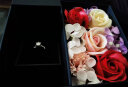 N2it莫桑钻戒指S925银女戒经典时尚款式生日求婚告白礼物送老婆女朋友 挚爱约1克拉+豪华礼盒 实拍图