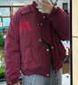 艾梵斯贝美式设计感加厚飞行服夹克外套男潮流痞帅宽松棒球服情侣冬季棉服 红色  冬季加棉加厚 2XL（160-185斤） 实拍图
