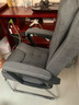 双木马 加厚可躺老板椅电脑椅家用办公椅子麻将椅会议椅靠背椅弓形座椅 布艺-烟灰 标准可躺款（无搁脚+无腰枕） 实拍图