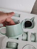唯古潮汕功夫茶具套装家用小套青瓷茶盘茶壶盖碗茶杯陶瓷茶船办公茶海 茶壶密胺茶盘10件套（普通包装） 实拍图