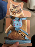康贝尼 猫绳牵引绳工字型猫咪胸背带防挣脱幼猫成猫遛猫绳子 猫用品 蓝色 S小号/1-6斤猫用 实拍图