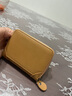 蒙伯斯防盗刷卡包女士真牛皮多卡位防消磁小巧卡片包超薄情人节卡套男 杏黄色—12卡位【防盗刷】 实拍图