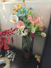 沪亚轻奢玻璃花瓶新中式客厅富贵竹花瓶摆件插花带底座创意礼物 木托花瓶 晒单实拍图