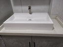 doporro德国人造石一体台上盆浴室壁挂式洗手盆卫生间高级洗手台 70cm亮光白 实拍图