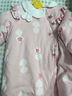 戴维贝拉（DAVE＆BELLA）新生儿夹棉连体衣女宝宝百天衣服冬装新款初生婴儿外出服幼童爬服 粉底印花【现货】 90cm （建议身高80-90cm） 实拍图