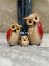 橡树庄园北欧创意猫头鹰摆件一家三口陶瓷美式家居酒柜电视柜桌面装饰品 猫头鹰3件套102033 实拍图