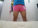 seobean希宾男士运动短裤男宽松休闲三分裤棉质吸汗透气马拉松跑步裤青年健身训练深蹲短裤潮款 红色 L 实拍图