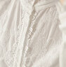 茵曼100%纯棉法式重工立体绣花衬衣2024春女装新款花边领袖100%棉上衣 米白色 XL 晒单实拍图