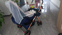 豪威 婴儿推车可坐可躺双向便携婴儿车0-3岁轻便BB手推车（全车可水洗） 星星蓝+至尊款+可坐躺双向+音乐餐盘（全车可水洗） 实拍图