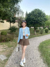 Ceokue卡其色百褶裙女半身裙秋冬短裙春夏季新款高腰显瘦jk裙子a字裙 卡其【含内衬】-春夏款 S (适合80-90斤) 实拍图
