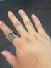 朋克摇滚Rockpunk欧美个性民族风钛钢潮人戒指男士复古霸气时尚单身食指环 E8金色共济戒 有美码7到12号 实拍图