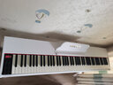 海蒂诗电钢琴便携式88键重锤初学者儿童电子钢琴成人专业电钢考级幼儿 B-101白色-重锤三踏-钛金腿 实拍图