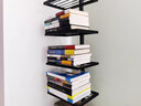 适航 北欧隐形简易书架落地书柜客厅靠墙创意空间卧室多层收纳置物架 黑色六层 实拍图