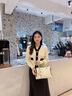 西瑞SERENE轻奢女包2024新款女士包包手提斜挎包生日礼物送老婆女友 米白色 实拍图
