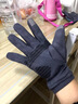 瑞狮龙 麂皮绒手套加绒保暖秋冬季男女士触屏防滑运动外卖骑行开车手套 灰色 男士码（高弹力） 实拍图