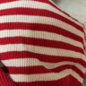 拉夏贝尔（La Chapelle）女装短袖T恤 2023夏季新款条纹薄款针织衫毛衣宽松空调衫衫上衣女 红色 均码 晒单实拍图