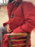 森马[新年红]羽绒服女冬季长款修身连帽防雨加厚外套109723113004 晒单实拍图