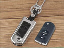 马自达汽车钥匙包套适用于CX-4CX-5CX-8昂克赛拉阿特兹睿翼专用遥控器锌合金钥匙壳男女锁匙扣 折叠三键-银黑色款 马自达3星骋 马自达6轿跑 马自达MX-5 睿翼 实拍图