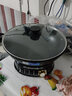 扬子铸铁电炒锅炒菜专用不粘锅电锅一体多功能锅一锅多用家用插电炖蒸煮煎炒一体做饭电热锅大号电饭锅 4L 定时款34CM双蒸笼(3-6人使用) 实拍图