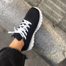SKECHERS斯凯奇女鞋简约纯色运动鞋 轻质透气减震软底休闲鞋 12615/BKW 黑色/白色 35 实拍图