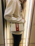 JISWENA包包女包奢侈品菱格拼色包时尚百搭斜挎包单肩包女链条蜜蜂包 J201002208白拼红 实拍图