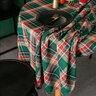 艾薇桌布圆形餐桌布圣诞美式格子圆桌台布茶几布丰收绿格120*120cm 实拍图