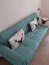 卓芝 布艺沙发床客厅卧室组合家具北欧现代小户型出租房公寓折叠沙发 1号浅绿色(棉麻布) 4人位(2米长*宽0.95米)配3抱枕 实拍图