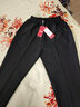 花嬷嬷妈妈裤子加绒50-60-70岁秋冬款中老年人女裤冬季奶奶裤松紧腰 黑色条纹【春款】 5XL 【146~160斤穿】 实拍图
