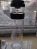 宜加美（YIJIAMEI）双层玻璃杯旅行杯茶水分离泡茶杯过滤带盖密封大容量杯子带滤网 B92 双层 旋转式 黑色  450毫升 实拍图