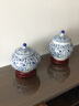傲世景德镇陶瓷器中式仿古青花瓷工艺品茶叶罐客厅摆件装饰品博古架 款式二（配木质旋转底座） 实拍图