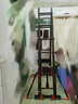 巴芬家用梯伸缩梯家用人字梯可伸缩折叠梯多功能铝合金直梯工程梯梯子 六脚防滑-多功能4.1m 实拍图