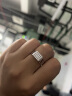 源盛福新款PT950方形仿钻铂金戒指 时尚男款白金戒可调节促销 5.74克 实拍图
