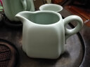 汝道汝窑公道杯单海可养开片汝瓷分茶器陶瓷功夫茶具茶道配件手柄茶海 汝窑四方海-礼盒包装 实拍图