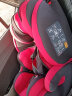 贝蒂乐汽车儿童安全座椅0-4-12岁宝宝车载安全椅可坐躺折叠便携增高垫 红黑色 实拍图