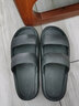 华美健步 ins风凉拖鞋时尚韩版厚底沙滩软底一字拖户外凉拖男款HM2271黑色44-45码 实拍图