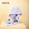 HOYO日本 雪滑绒干发帽束发带两件套 洗澡洗头吸水速干毛巾女 灰色 实拍图