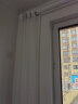 金蝉 窗帘免打孔窗纱现代简约北欧卧室客厅阳台伸缩杆窗纱简易帘 奶油小方-白色【含伸缩杆】 适用宽2.1-2.6米窗帘1.8*2.0两片 实拍图