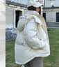 紫蒙羽绒棉服女2026新款短款学生外套冬季高中初中女生棉衣羽棉袄绒服 韩版加厚米白色 均码 （可备注码数） 实拍图