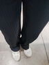 浪莎冰丝阔腿裤女夏季薄款2025新款防晒休闲裤显瘦小个子垂感拖地裤子 显瘦黑【口袋冰丝款】 XL 【适合111-125斤】 实拍图