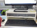 纳份爱 电脑桌显示器屏增高架 桌面办公室整理收纳盒垫高液晶台式置物架子 双层+三抽屉  中性灰 晒单实拍图