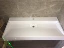doporro德国人造石一体台上盆浴室壁挂式洗手盆卫生间高级洗手台 100cm亮光白 实拍图