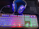 罗品贡技 游戏键鼠套装合金面版茶轴机械手感鼠标网吧电脑笔记本USB有线键盘 牧马人键盘耳机发光套 实拍图