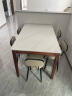 时黛家居（shidaijiaju）家用岩板餐桌 现代简约1.3m长方形小户型4人6人餐厅实木吃饭桌 实拍图
