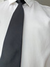 薛巧男士领带免打结拉链正装8CM商务职业新郎领结一拉得懒人西装条纹 款式-18 黑色 细条纹 实拍图