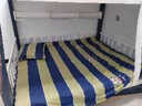 恒庭上下床儿童床实木高低床双人床双层床实木床成年上下铺女孩男孩床 蓝色直梯款总长度200CM  上铺宽140下铺宽160 实拍图