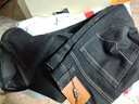 啄木鸟（TUCANO）牛仔裤男士经典商务休闲纯色时尚舒适百搭修身长裤男装 黑色A 32 实拍图