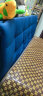 懒人日记沙发床两用折叠可拆洗多功能简约小户型布艺沙发懒人沙发折叠床 蓝色 双人（平铺尺寸150*120*40CM） 实拍图