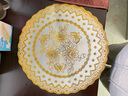 喜得润 欧式烫金杯垫餐垫花瓶垫ktv装饰垫碗垫子盘子托盘垫茶几布餐桌布 30cm圆形盘垫 2个装 实拍图
